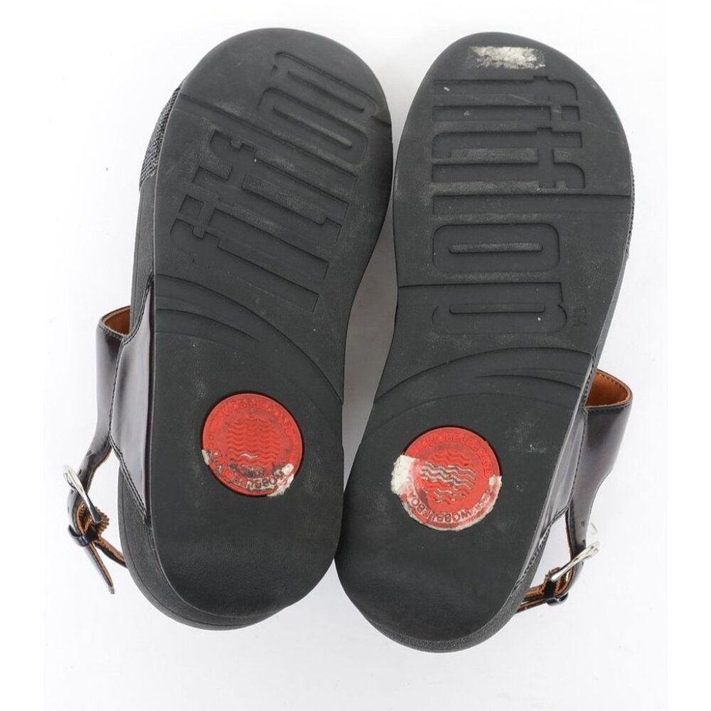 Fitflop Ritzy Womens 10 Slingback Strap Sandals Wedge Platform Footbed Comfort - Picture 7 of 9